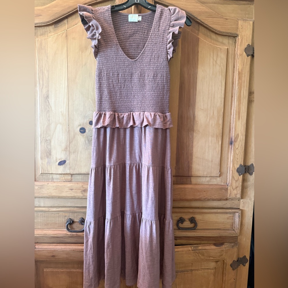Nation LTD - Fabienne Fused Ruffle Dress in Mojave Sz:Small - Picture 8 of 14